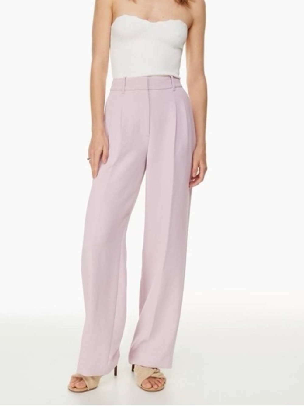 Wilfred Effortless High-Waist Wide-Leg Pants in Light Lilac